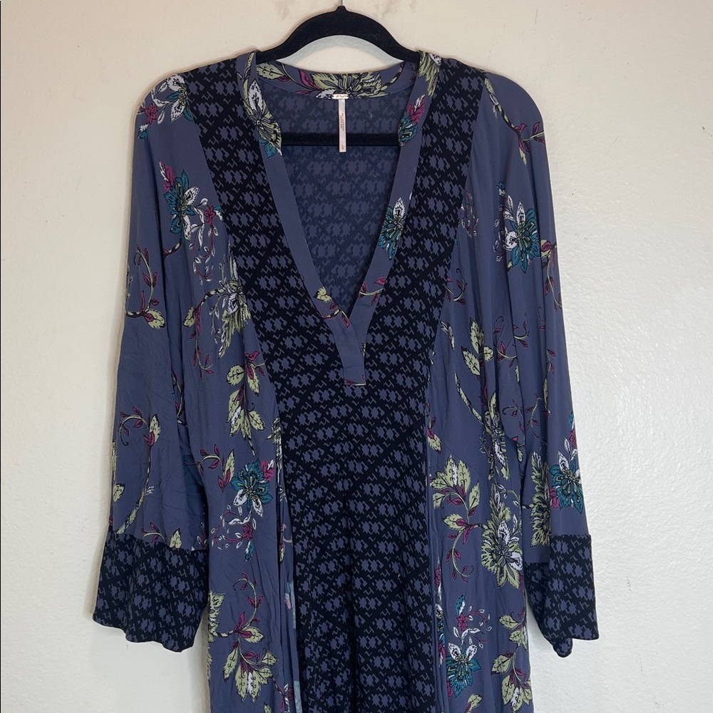 Free People Floral Bohemian Tunic Dress Size: L - Picture 3 of 12